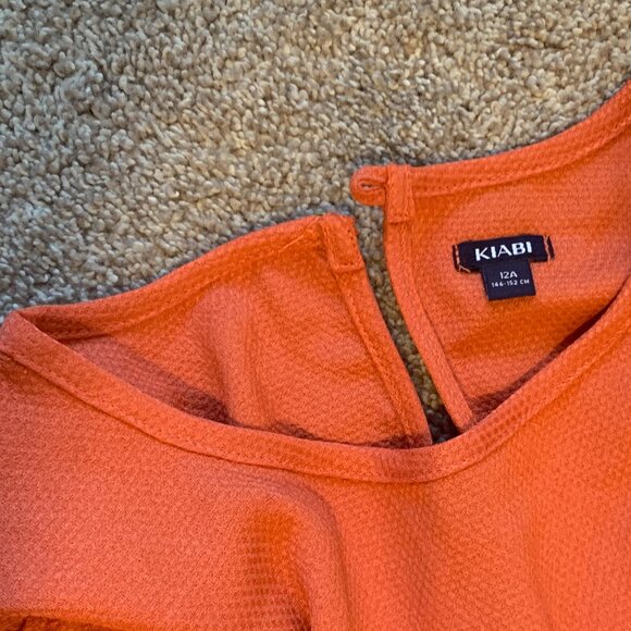 KIABI Orange long sleeve shirt size US 12 - Picture 2 of 2